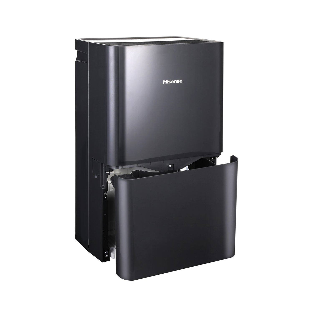 Hisense - 50-Pint Dehumidifier with 12 quarts Bucket Capacity and Pump - Black