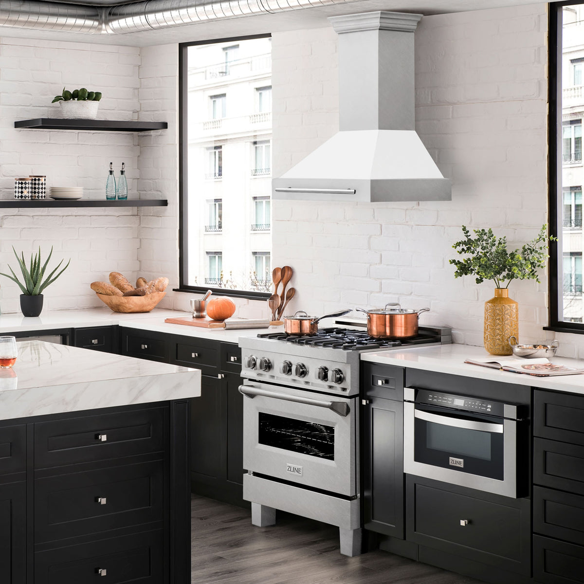 ZLINE - 30 inches - Externally Vented - Wall Range Hood - White Matte