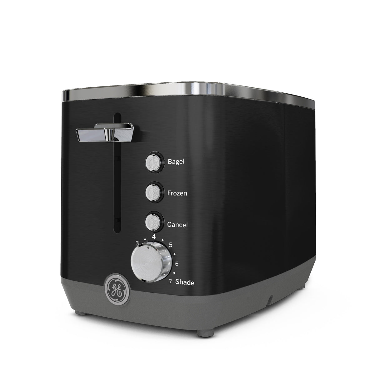 GE - 2-Slice Toaster with 7 Shade Settings and Extra Wide Slots - Onyx Black