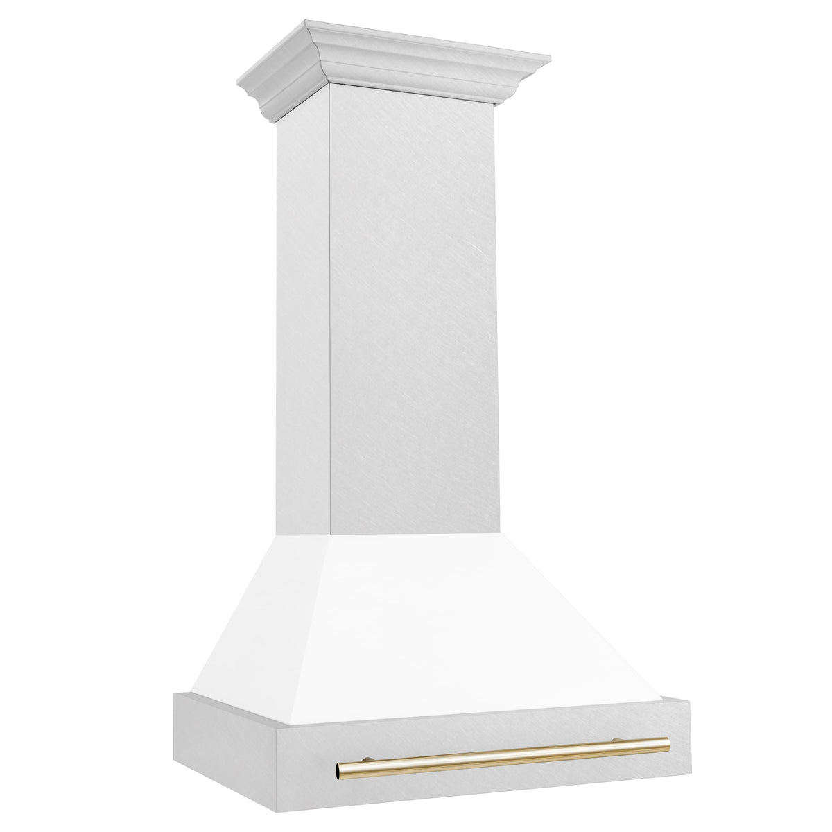 ZLINE Autograph Edition - 30 inches - Externally Vented - Wall Range Hood - Satin Stainless Steel with White Matte Shell