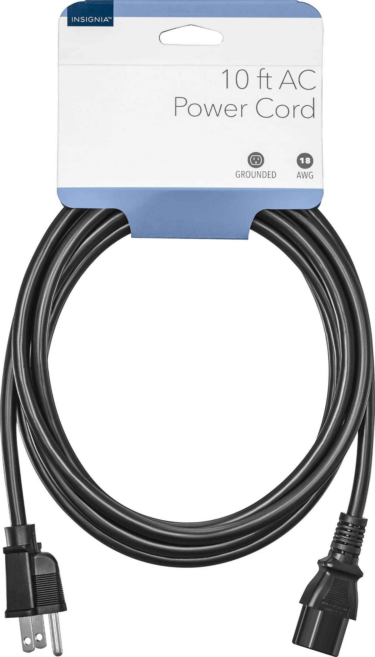 Insignia™ - 10-Foot AC Power Cable - Black