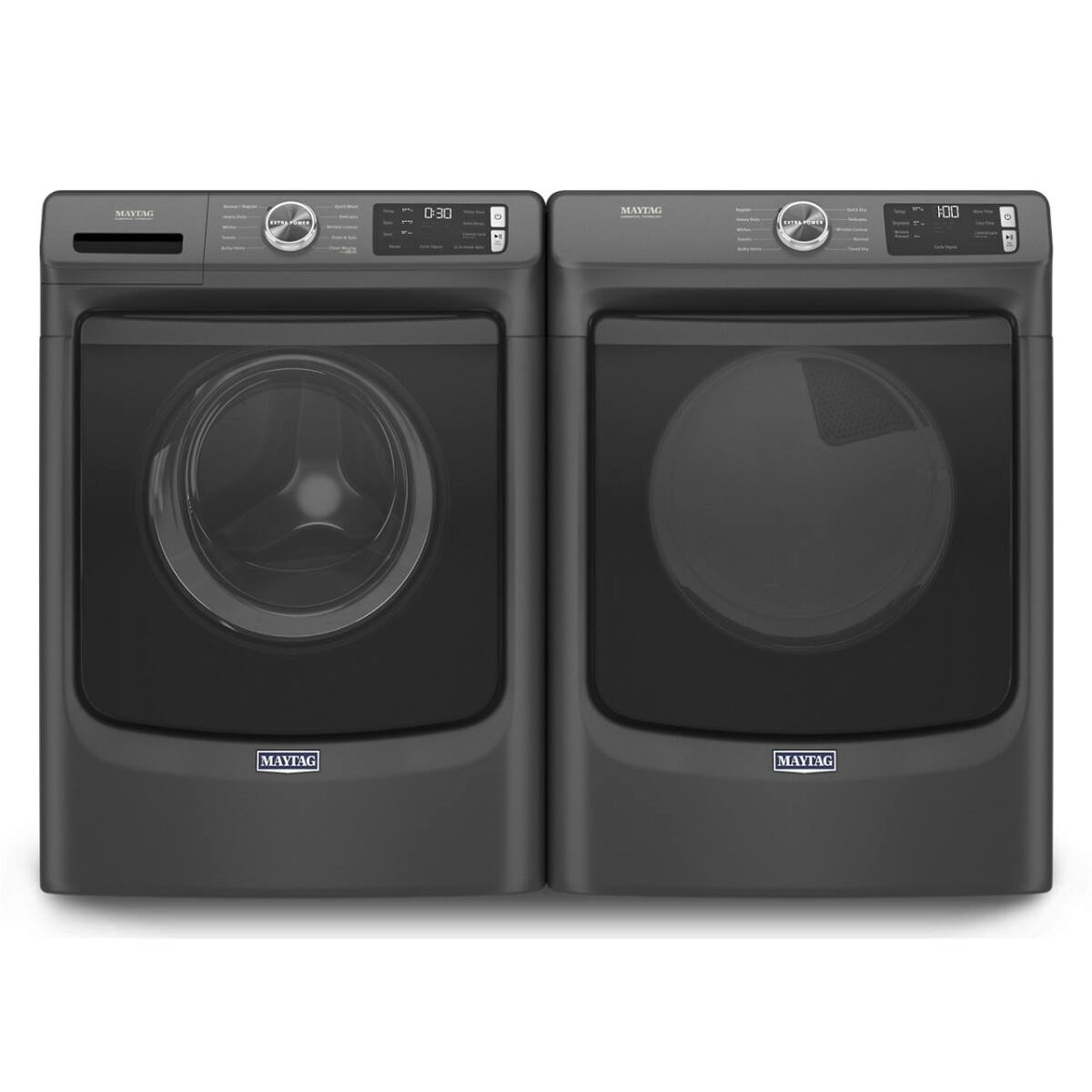 Maytag - 7.3 Cu. Ft. Stackable Gas Dryer with Extra Power Button - Volcano Black