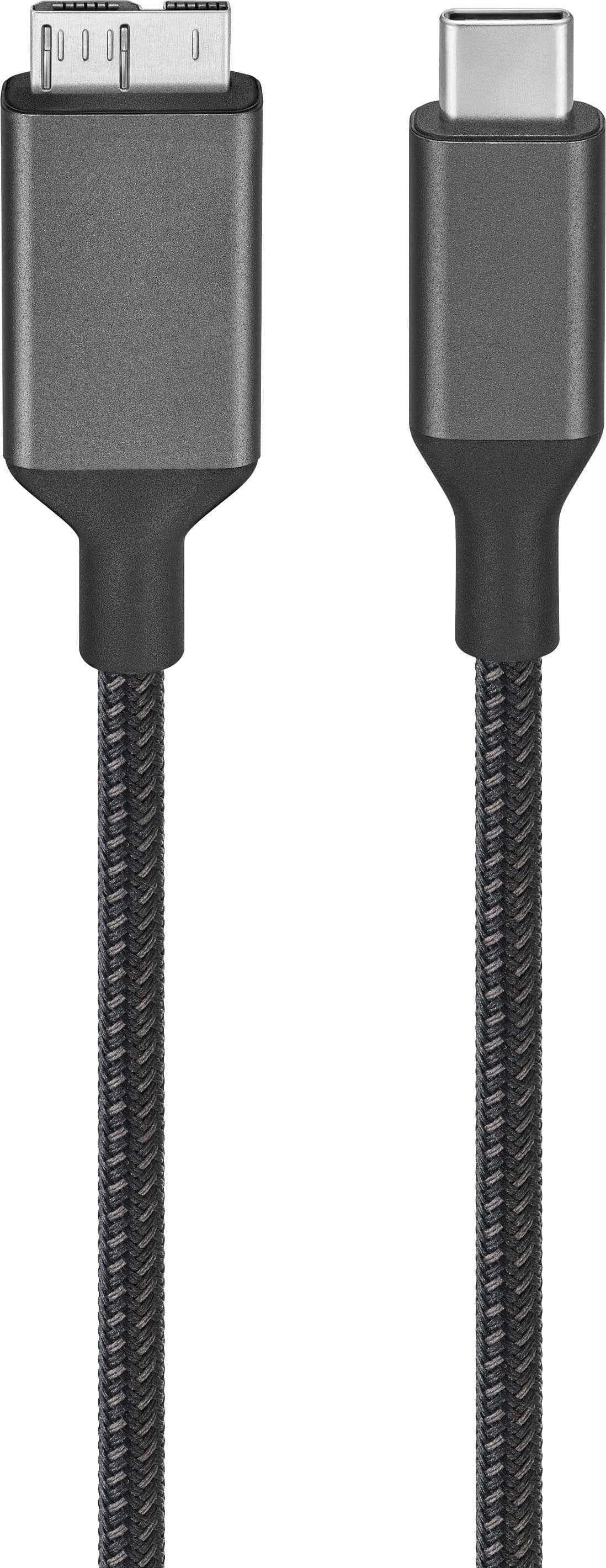 Insignia™ - 3.3 ft. USB-C to Micro-B Hard Drive Cable - Black