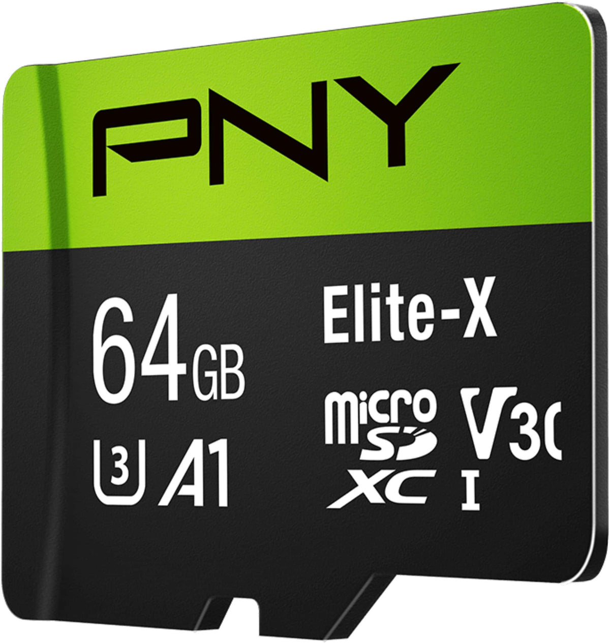 PNY - 64GB Elite-X Class 10 U3 V30 microSDXC Flash Memory Card​