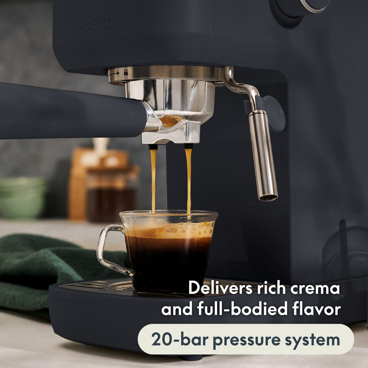 Bella - JOLT 20-Bar Slim Espresso Maker - Slate