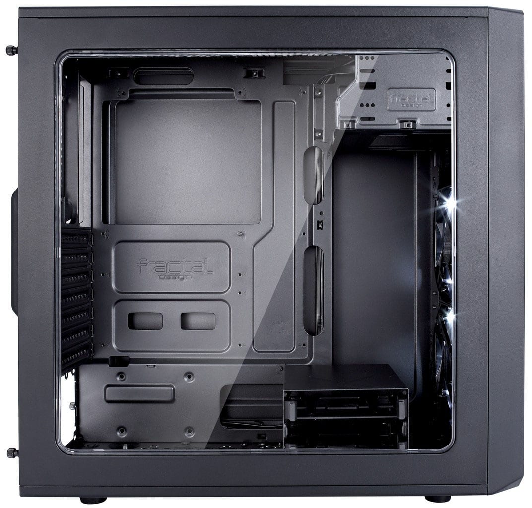 Fractal Design - Focus G ATX, microATX, Mini-ITX Black Chassis with Acrylic Window Mid Tower PC Case - Black