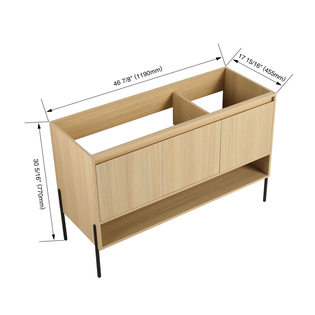 Mueble de baño independiente y puertas de gabinete de cierre suave