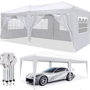 10'X20' Ez Pop Up Canopy Outdoor Portable Party Folding Tent With 6 Removable Sidewalls + Carry Bag + 4 Pieces Weight Bag