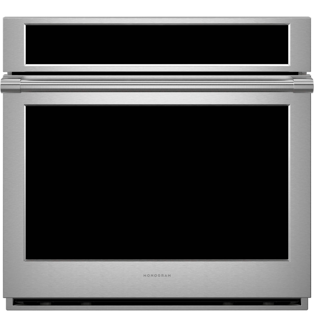 Monogram - Statement 30" Smart Built-In Single Electric Convection Wall Oven with No-Preheat Air Fry and In-Oven Camera - Stainless Steel
