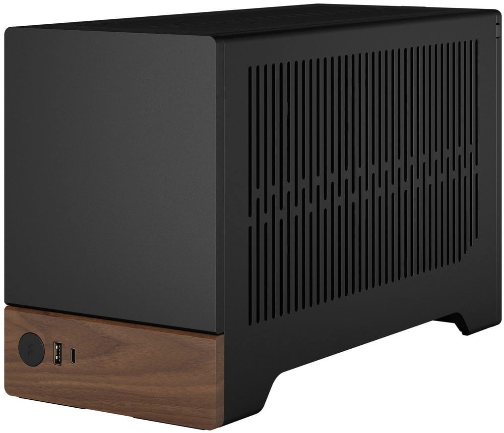 Fractal Design - Terra Graphite with PCIe 4.0 Riser Mini-ITX Small Form Factor PC Case - Black