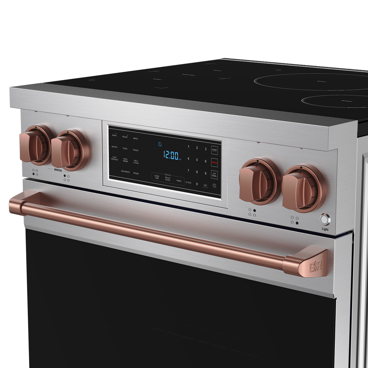 Gordon Ramsay Series by Thor Kitchen 4.8 Cu. Ft Freestanding Induction Range with Rose Gold Hardware - Stainless Steel