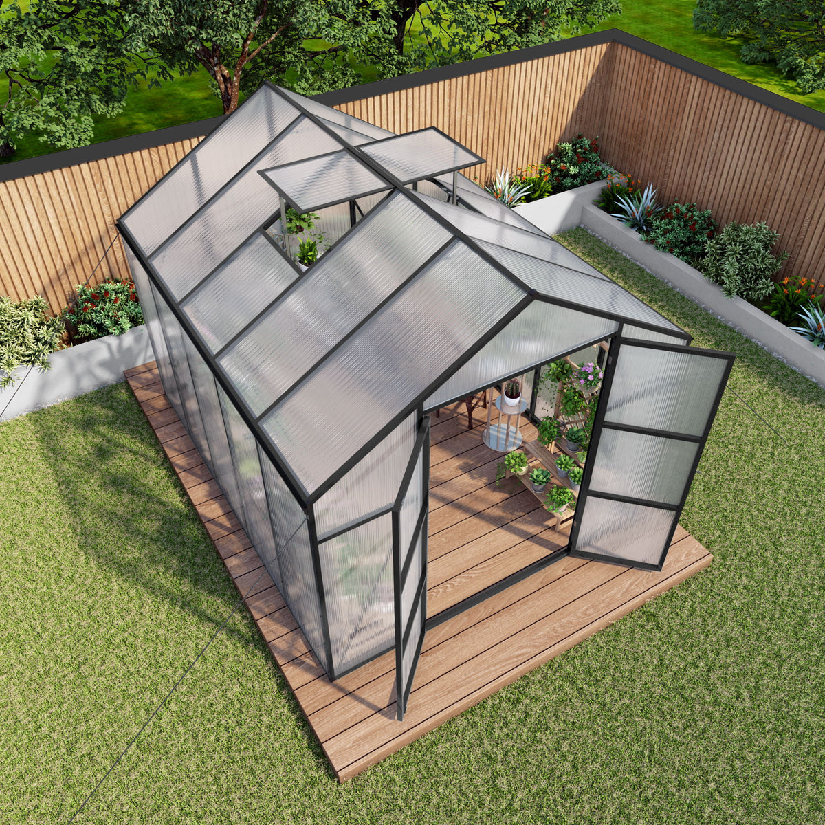 Cabaña para jardín exterior resistente al viento y apta para todas las estaciones Gain Height