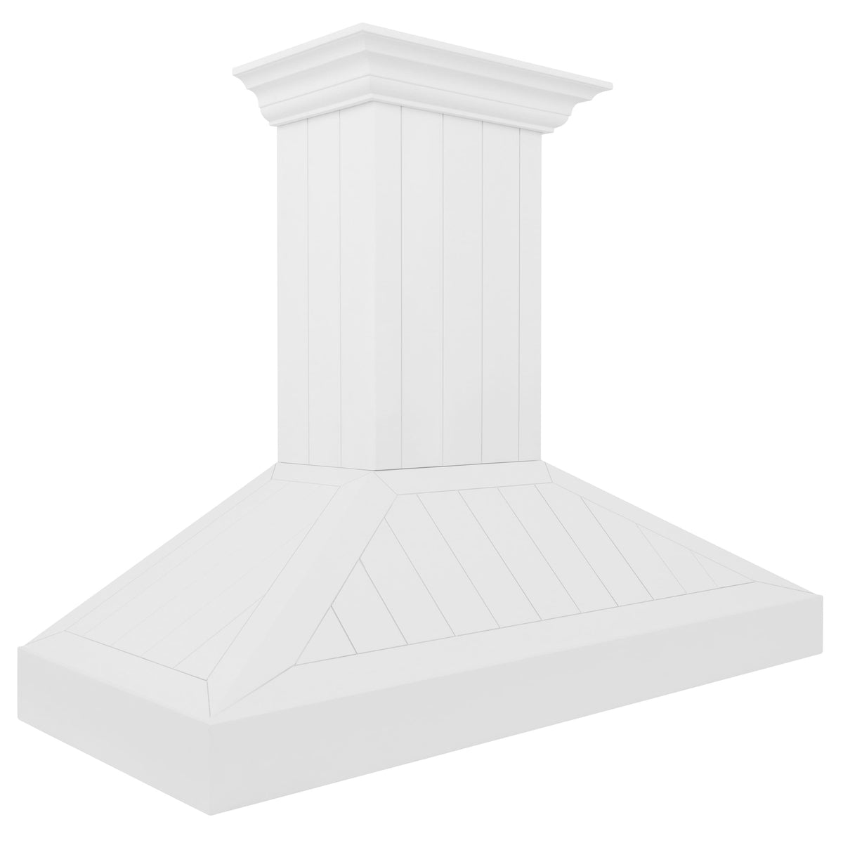 ZLINE - 48 inches - Convertible & Recirculating - Wall Range Hood - Shiplap Bright White Finish
