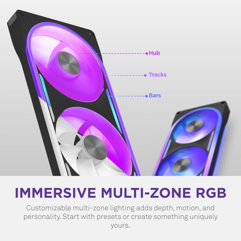 NZXT - F360U Ultra RGB Fan- 360mm Single-Frame - Black