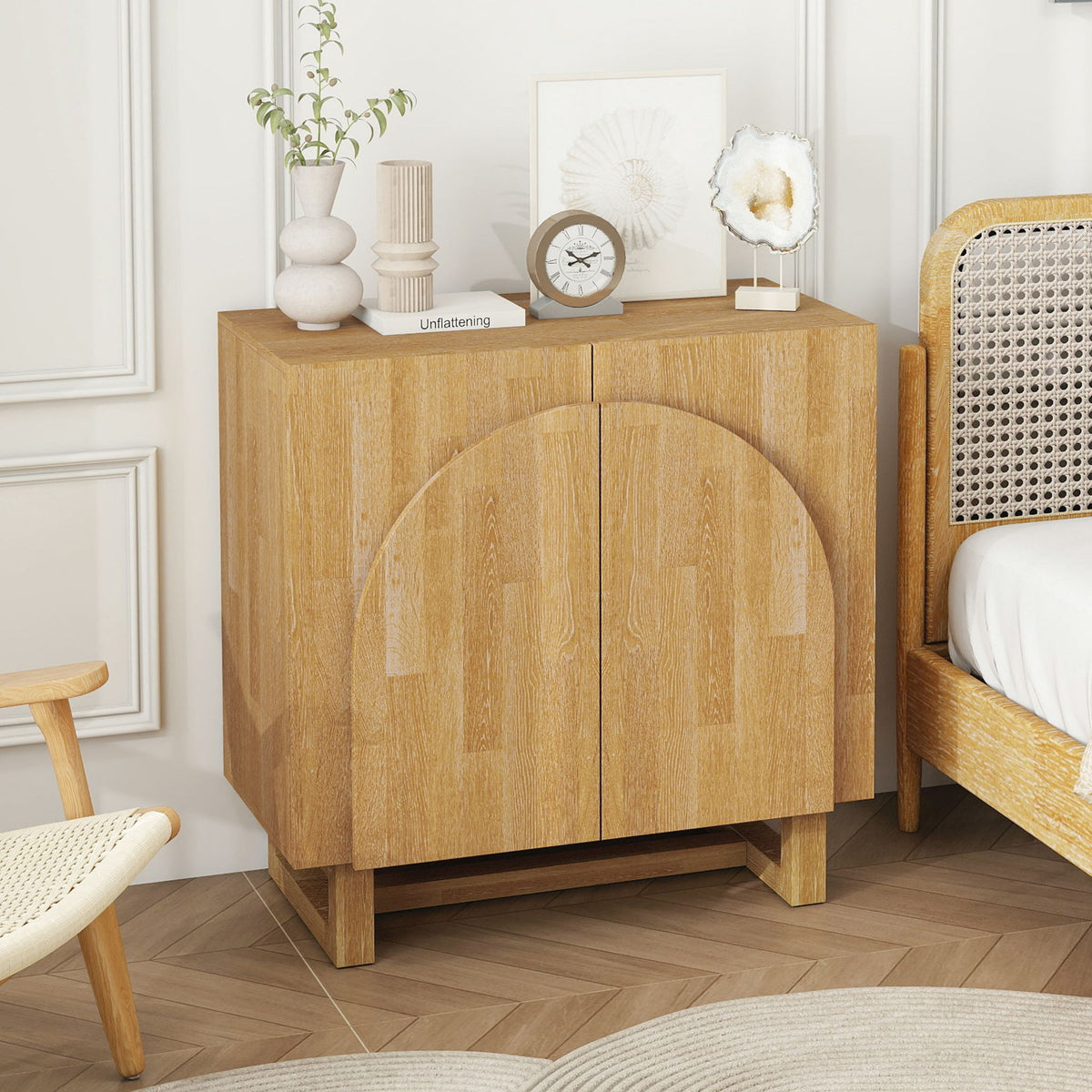 2 Door Cabinet, Suitable For Bedroom - Natural