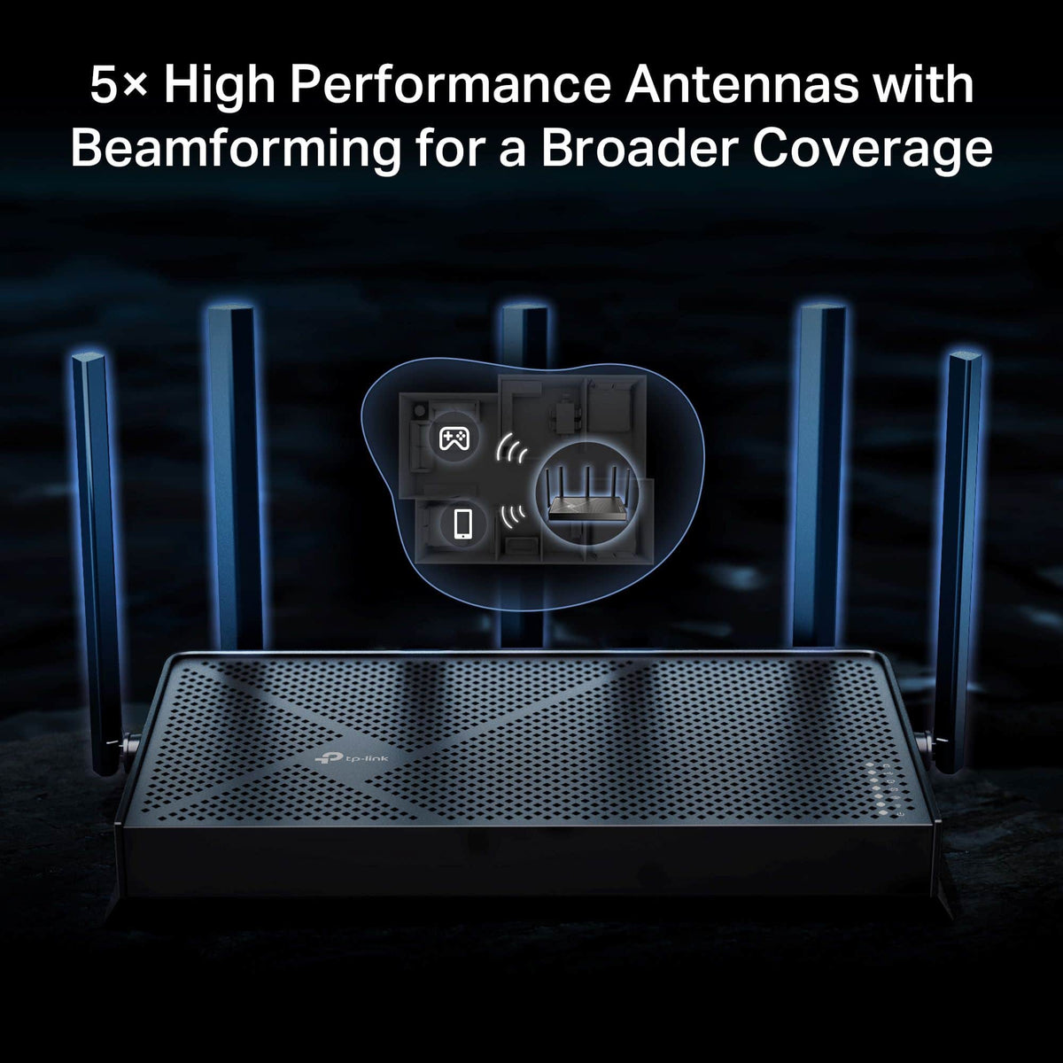 TP-Link - Archer BE5000 Dual-Band Wi-Fi 7 Router - Black