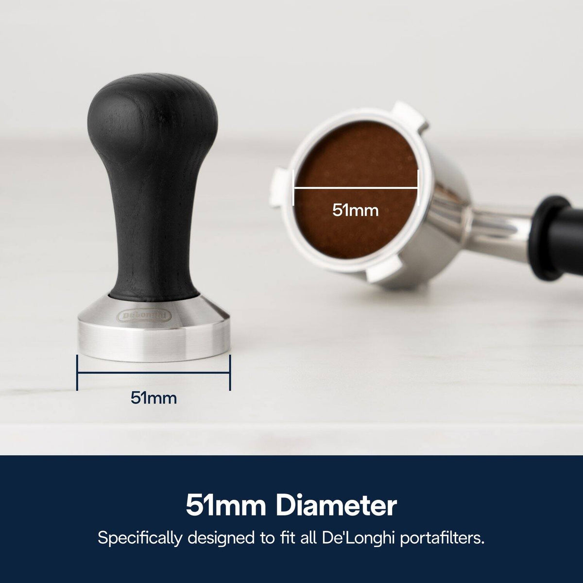 De'Longhi - 51mm Coffee Tamper - Black