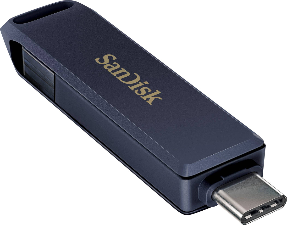 SANDISK - 256GB USB Flash Drive for iPhone Lightning and USB Type-C Metallic Sky - Blue