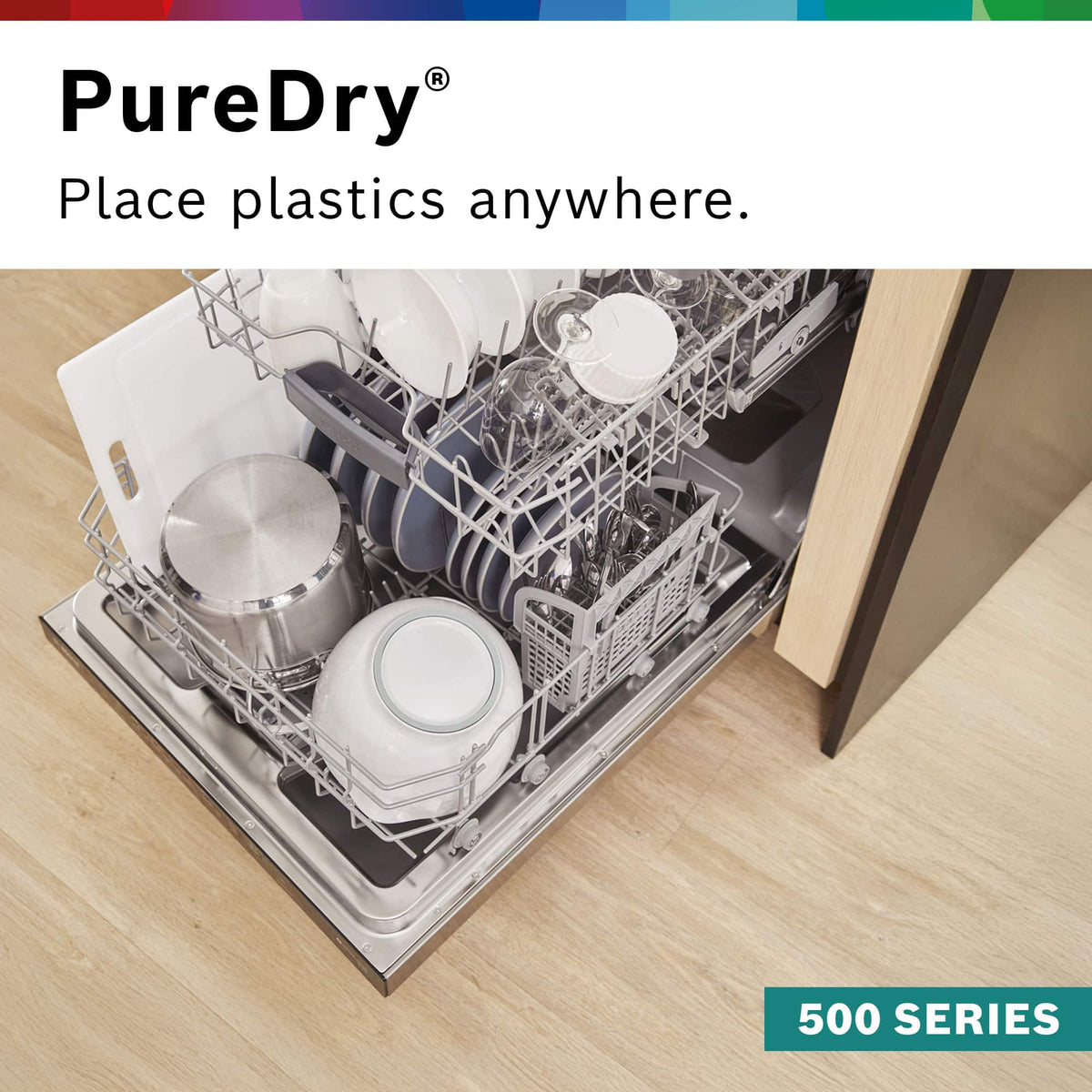Bosch - 500 Series 24" Top Control Smart Built-In Stainless Steel Tub Dishwasher with 3rd Rack and AutoAir, 44 dBA - Stainless Steel