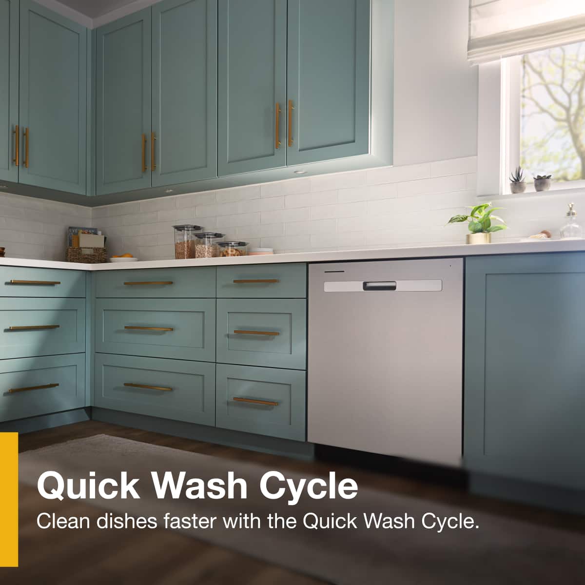 Whirlpool - 24 inch  Quiet Dishwasher with Boost Cycle and Pocket Handle .- Fingerprint Resistant - Stainless Steel