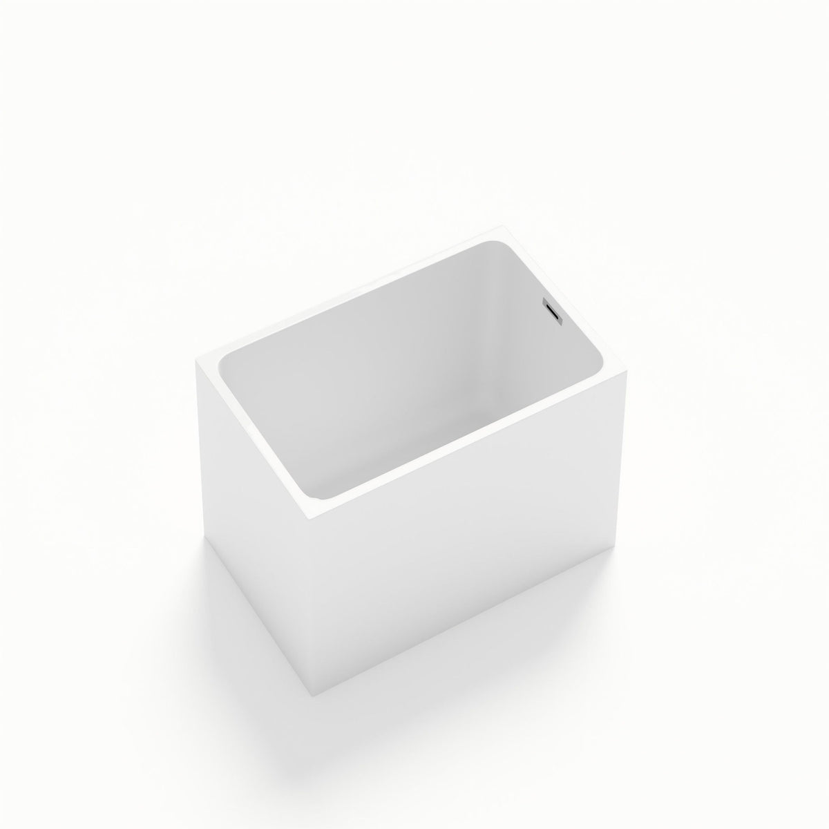Bañera exenta con desagüe, forma rectangular