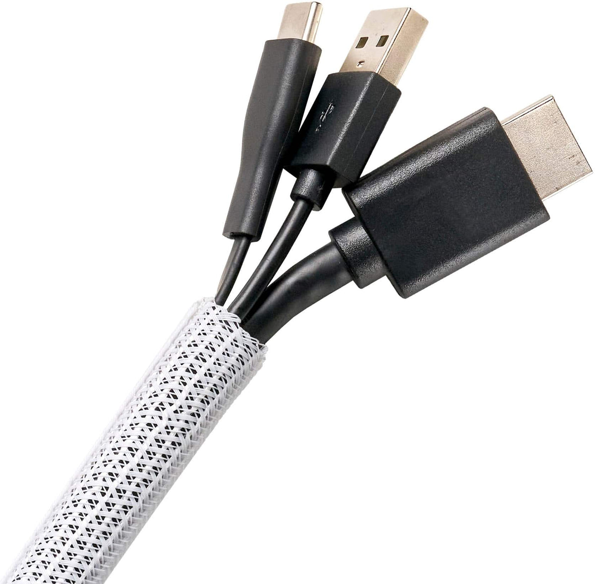 Wrap-It Storage - Cable Sleeve - Mesh - 10' x 0.5" - White