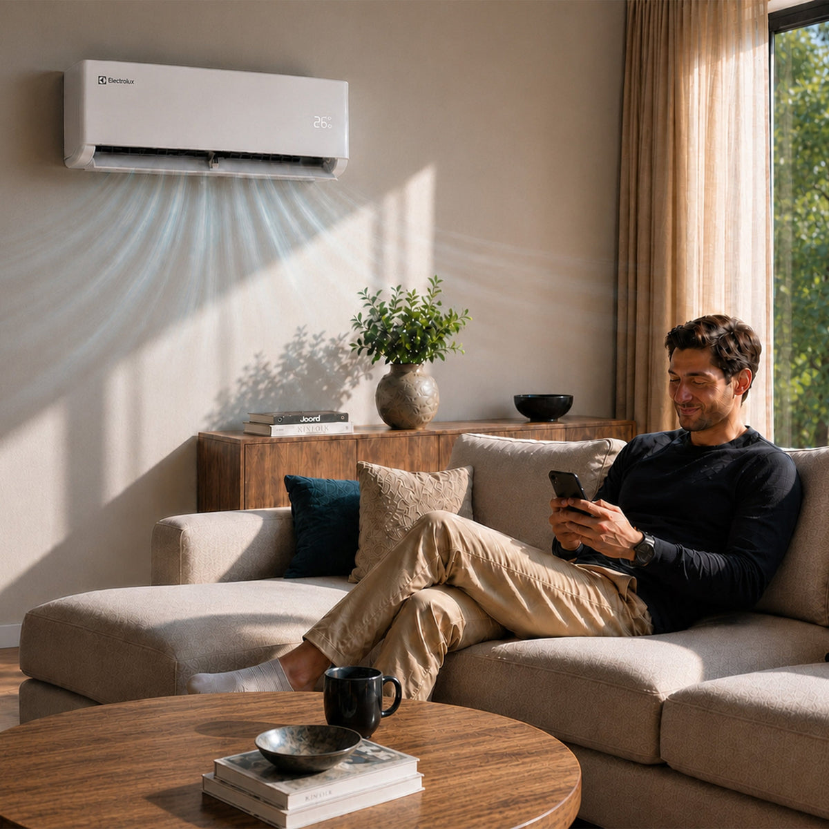 Electrolux - 24000 BTU Ductless Mini Split AC/Heat System, 1250 Sq Ft, 23 SEER2 Inverter, 230V, WiFi - White