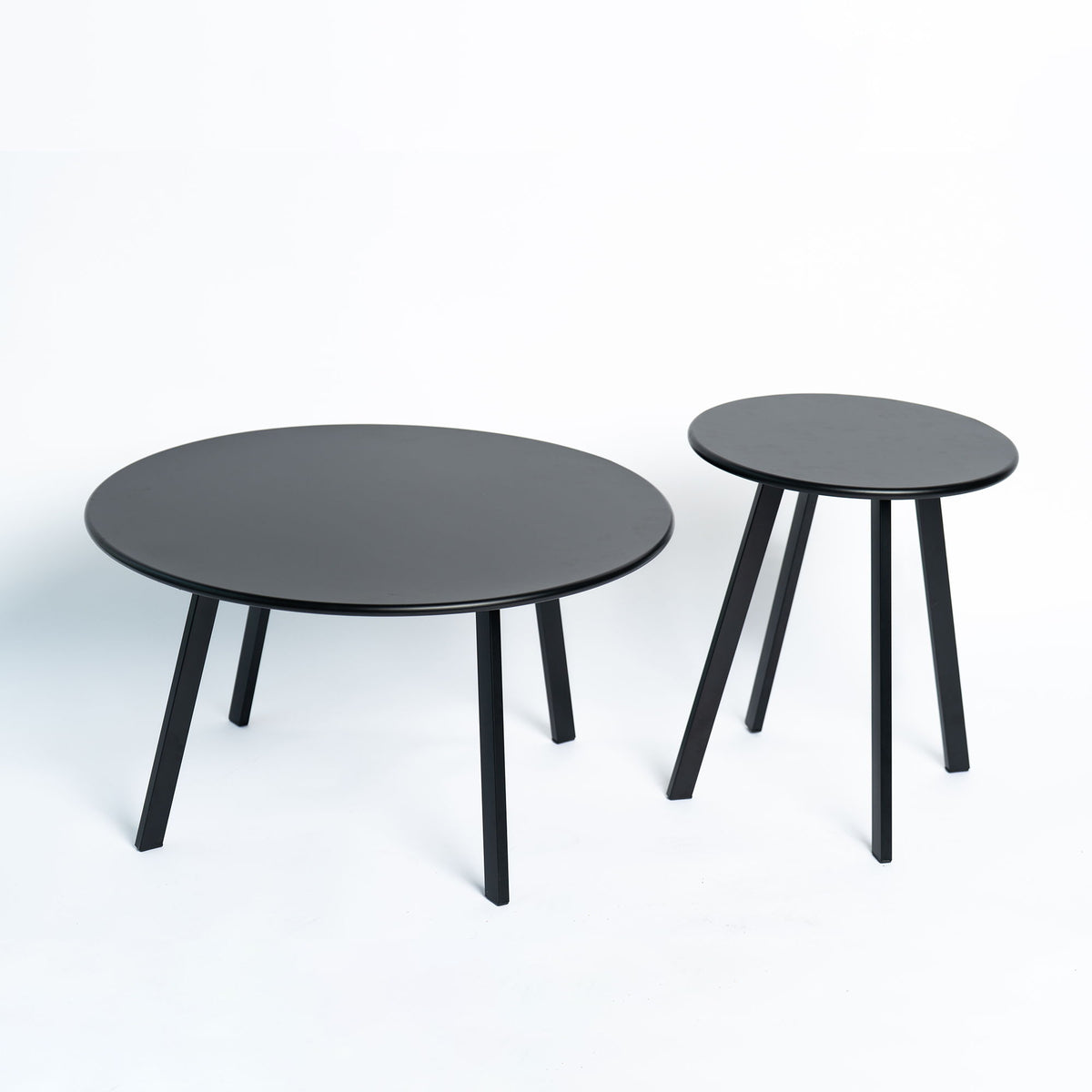 Mesa de centro nido redonda (juego de 2) - Negro