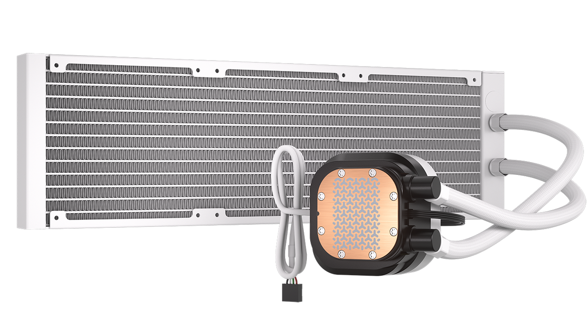 CORSAIR - NAUTILUS 360 RS LCD Liquid CPU Cooler - White