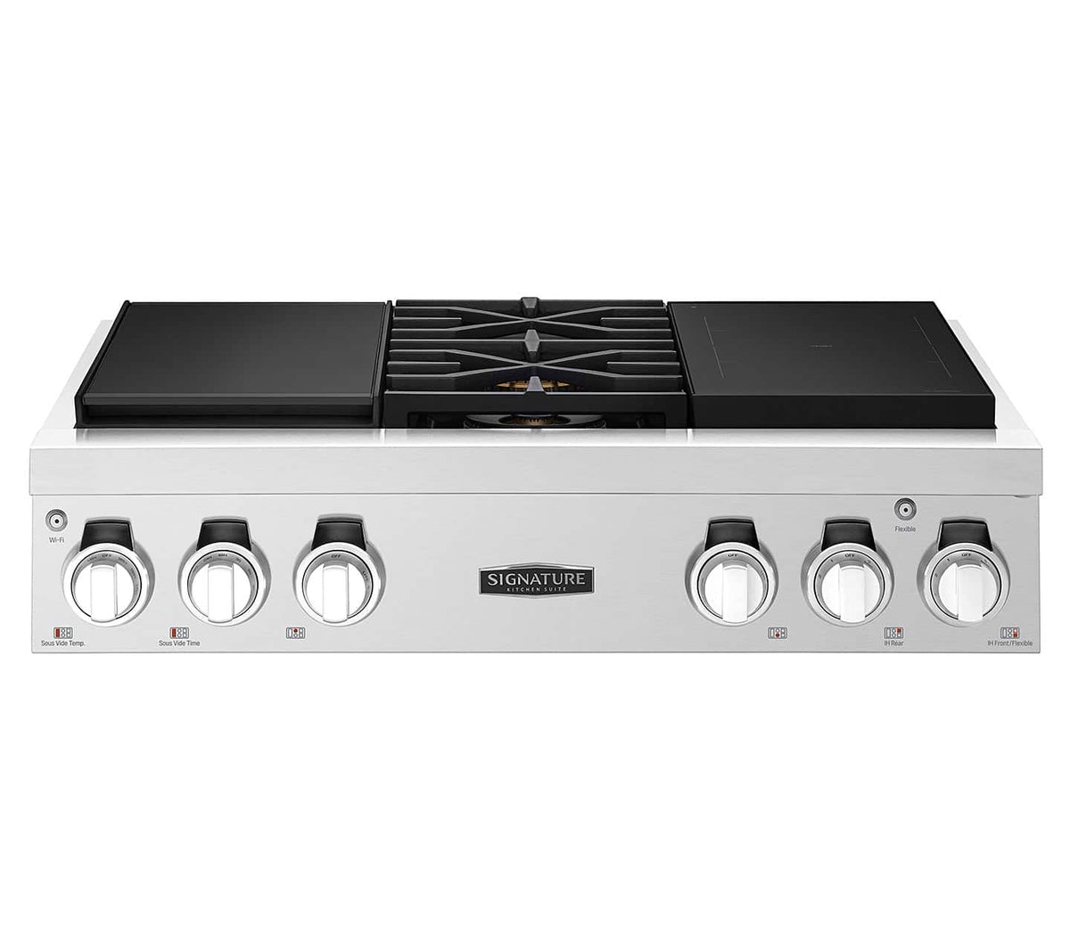 SKS - 36-In Gas Rangetop with 6 Burners - Stainless Steel