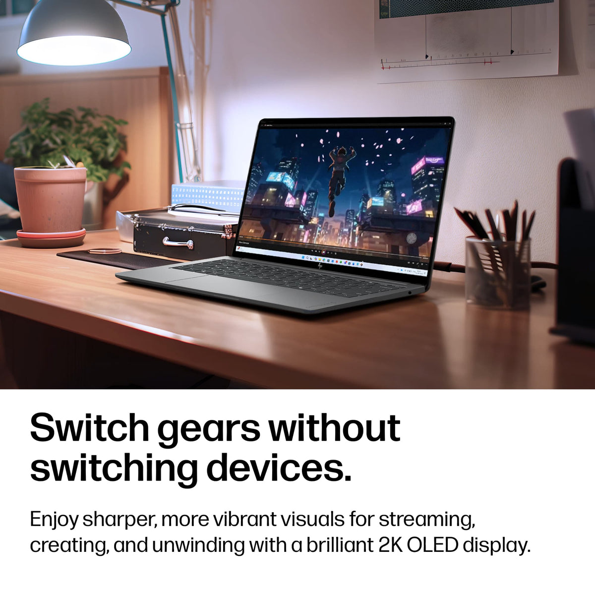 HP - Omnibook 5 - 14” 2K OLED Touchscreen Laptop - Intel Core 5 Series 3 (2026) - 8GB Memory - 512GB SSD - Smoke Silver