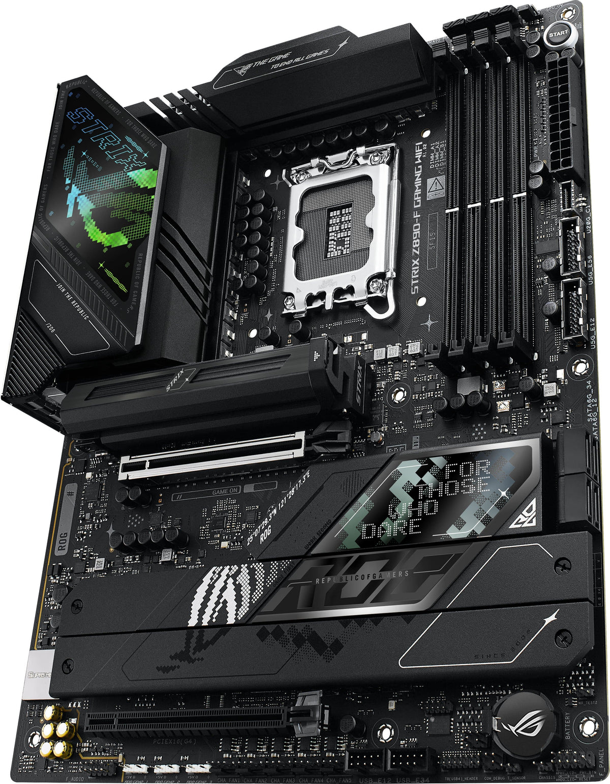 ASUS - ROG STRIX Z890-F GAMING WIFI (Socket LGA 1851) Intel Z890 ATX DDR5 Wi-Fi 7 Motherboard - Black