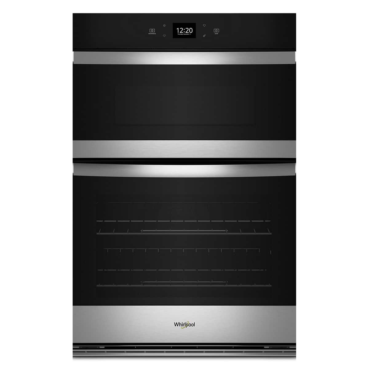 Whirlpool - 5.7 Total Cu. Ft. Combo Wall Oven with Air Fry When Connected* .- Fingerprint Resistant - Stainless Steel