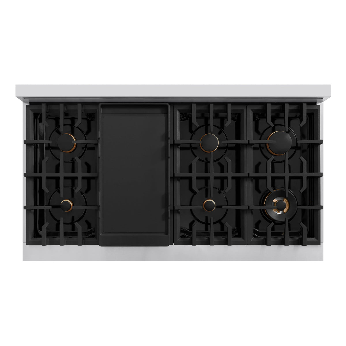 ZLINE - 48 in. Wide 8 Burner Autograph Classic Double Oven Dual Fuel Range with White and Black Accents (CDRZ-WM-48-MB) - White