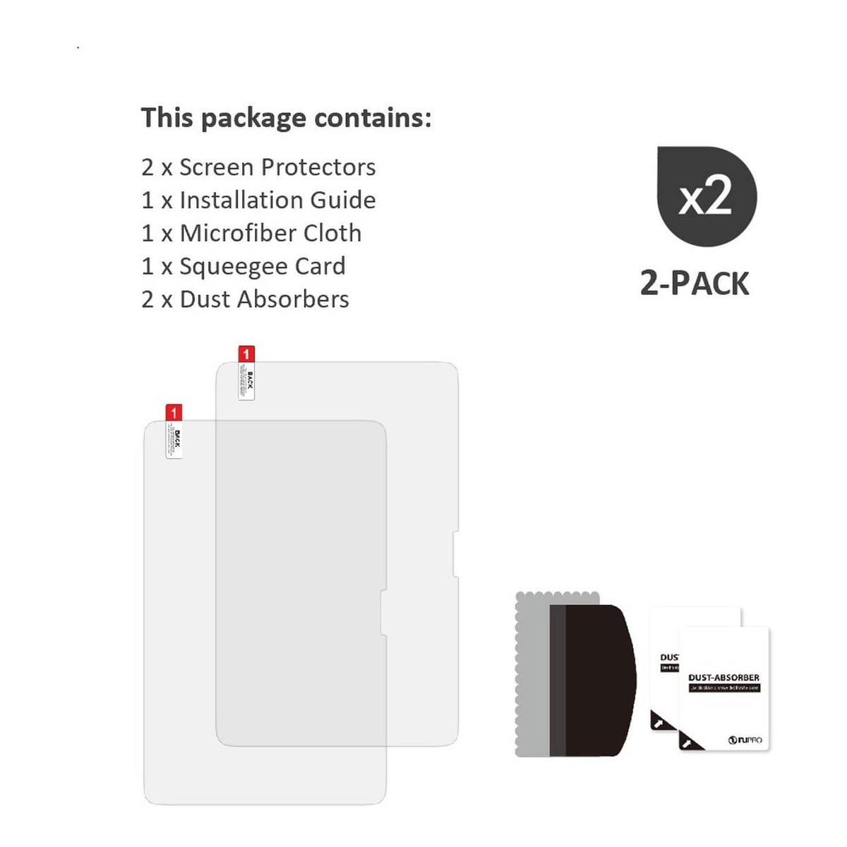 Screen Protector (2 Pack) for Amazon Alexa Tablet 11 - Clear