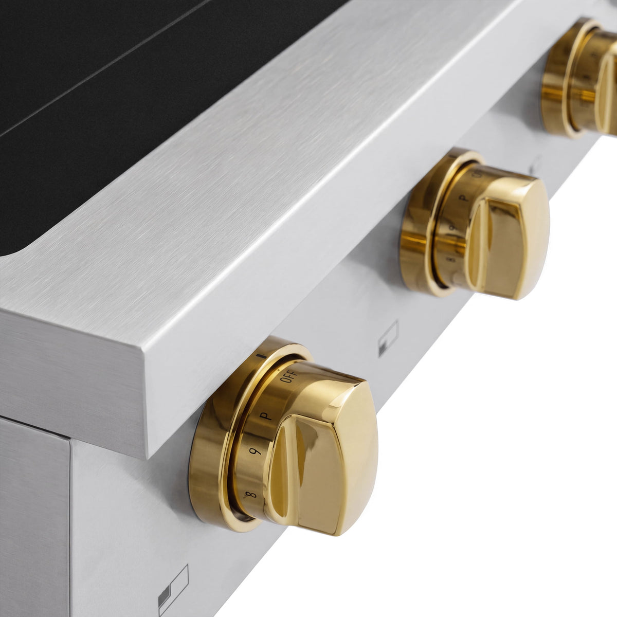 ZLINE - Autograph 30 in. Paramount Built-in Induction Rangetop with 4 Elements and Polished Gold Accents - Stainless Steel
