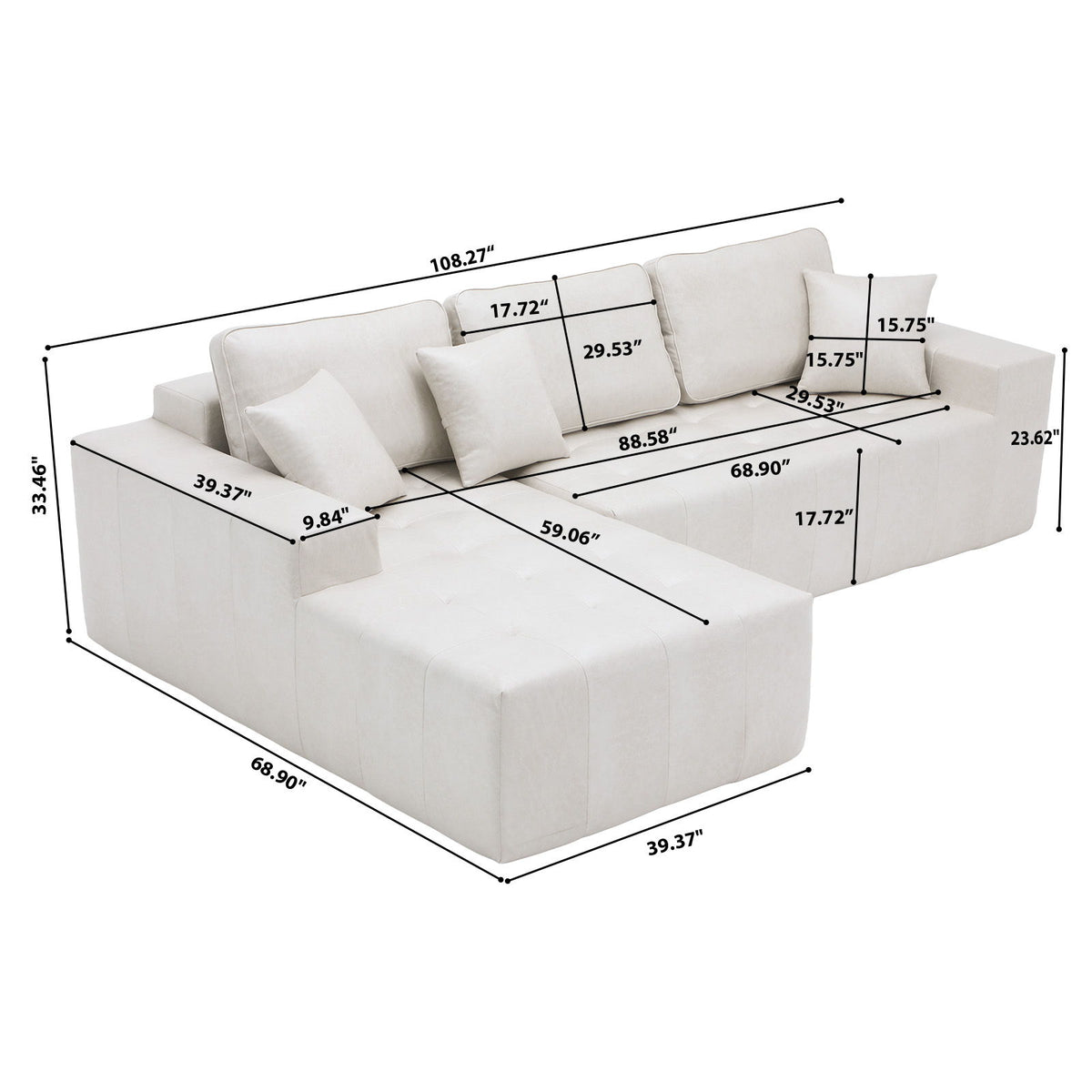 Sofá cama esquinero en forma de L