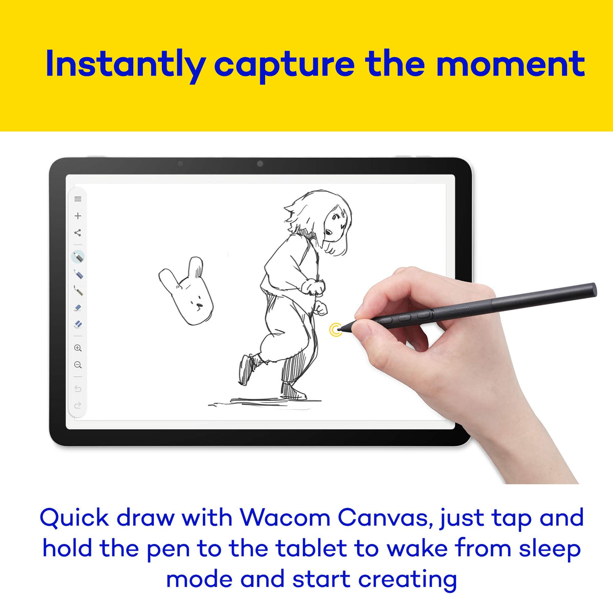 Wacom - MovinkPad 11, Android Mobile Drawing Tablet, 11.45" with Battery-Free Slim Pro Pen 3, 8GB RAM/128 GB Storage - Silver