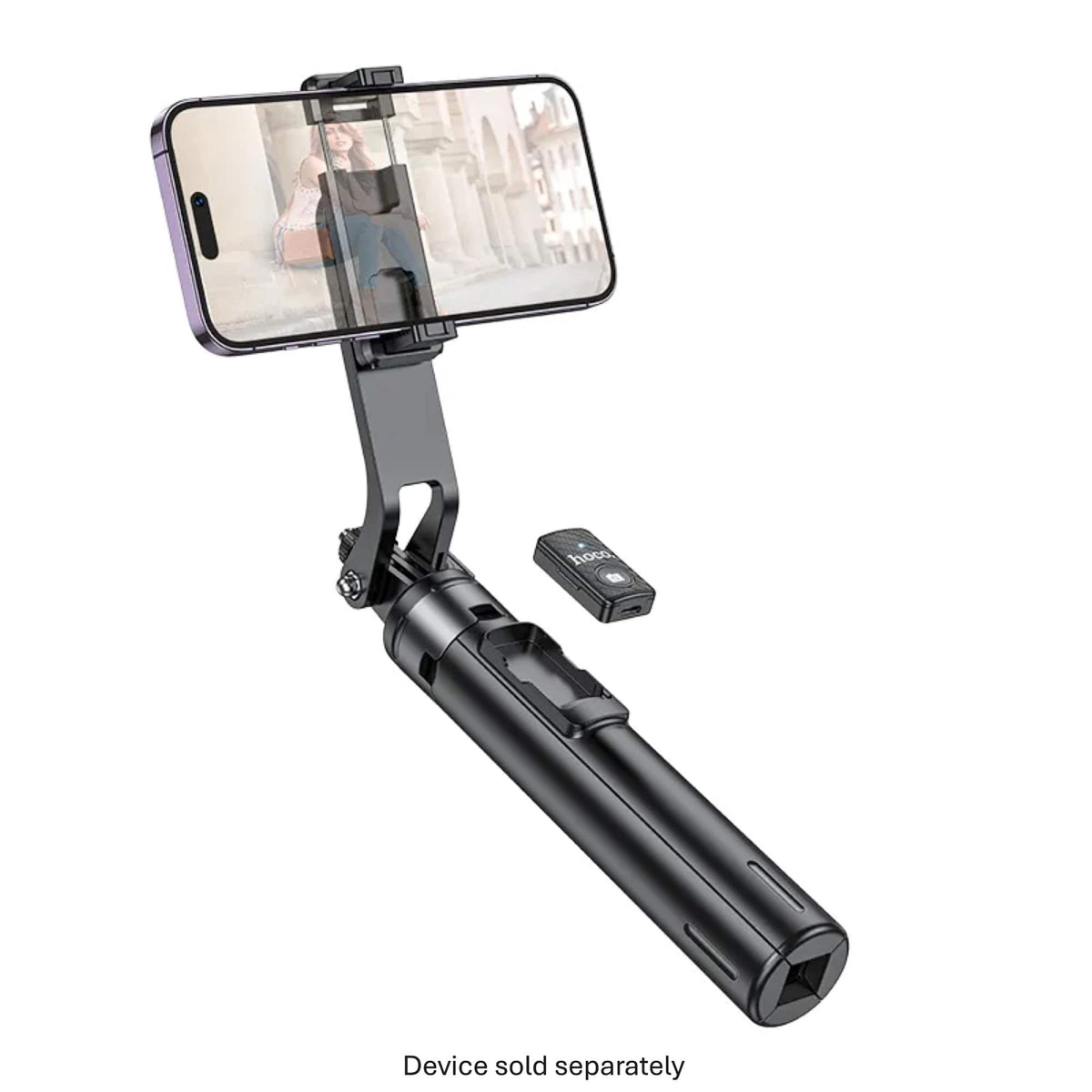 HOCO - 54" Expandable Selfie Stick and Tripod for Content Creators - Black