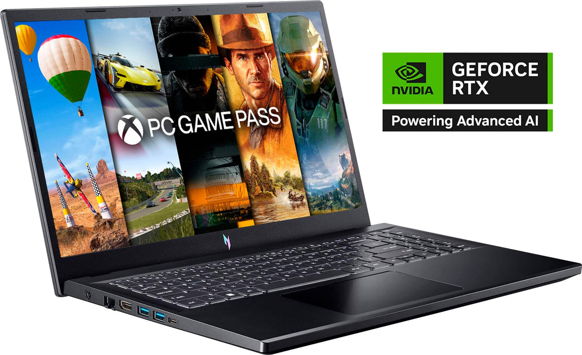 Acer - Nitro 15.6\" FHD IPS 144Hz Gaming Laptop -13th Gen Intel Core i7- NVIDIA GeForce RTX 4060-16GB DDR5-512GB SSD - Obsidian Black