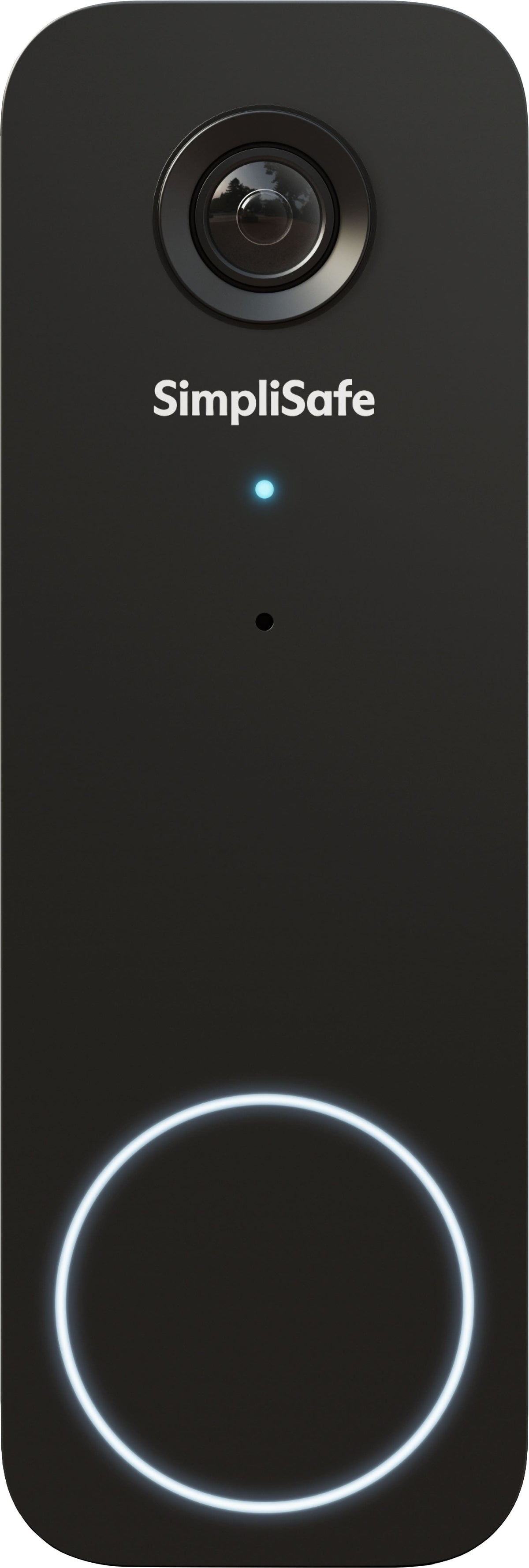 SimpliSafe - Video Doorbell Series 2, 2K (1440p) - Hard Wired - Black