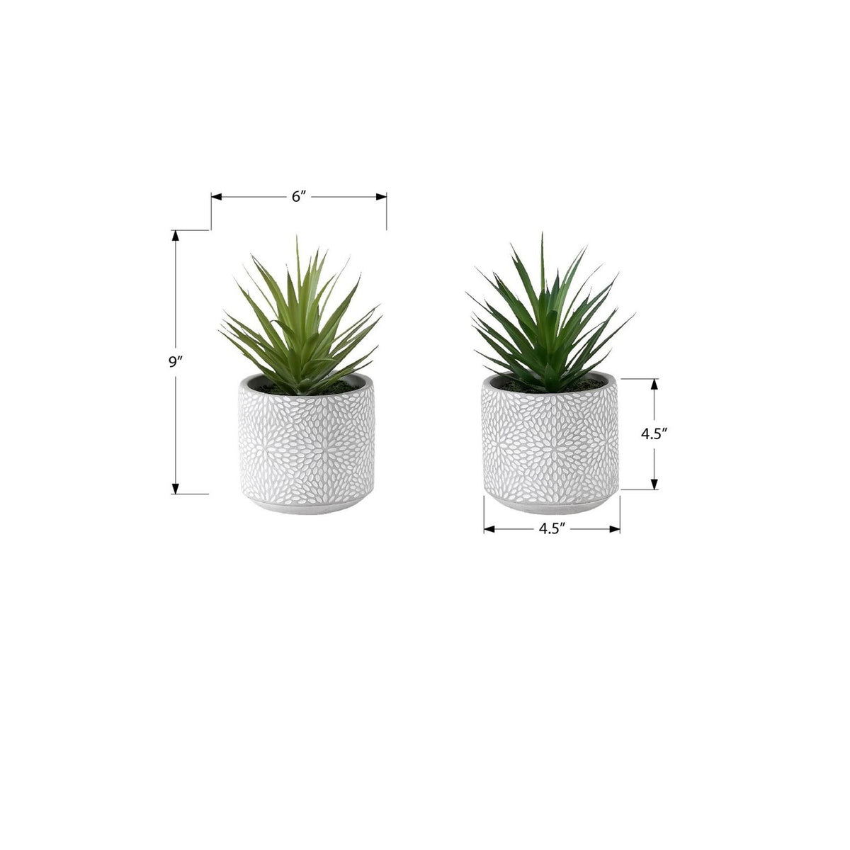 Suculenta artificial, decoración de mesa (juego de 2) - Verde - Plástico