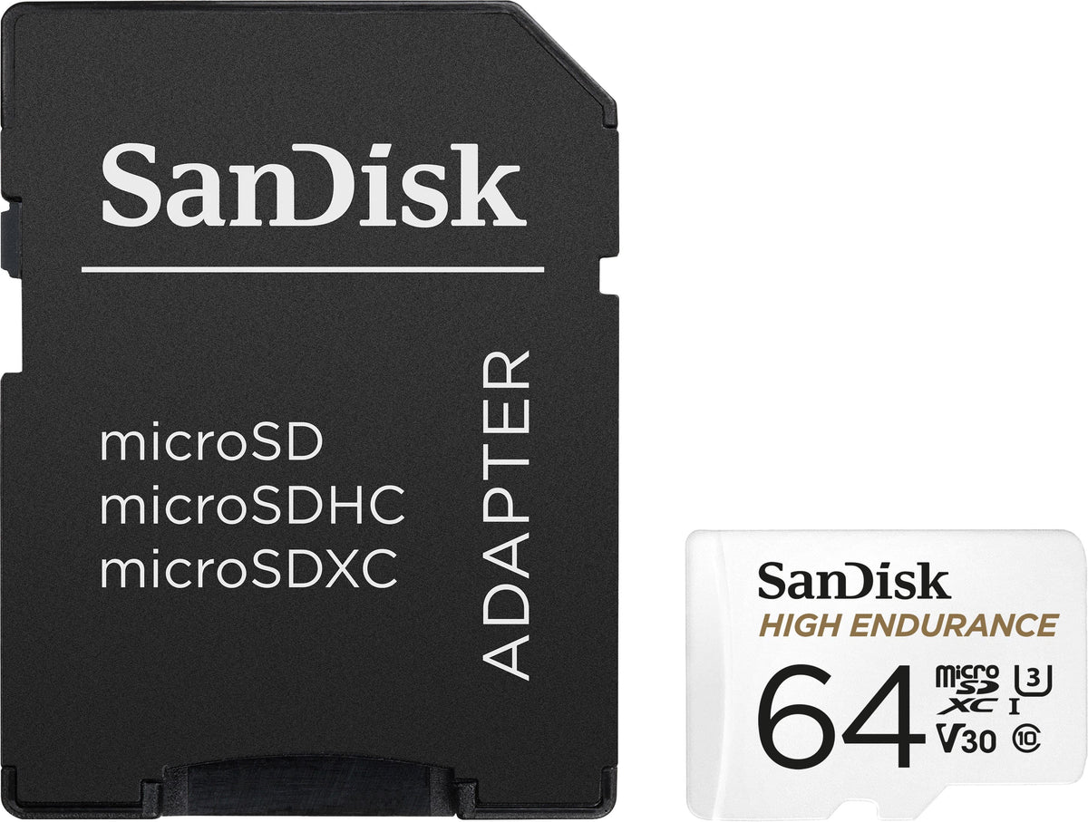 64GB SanDisk High Endurance microSDXC Card with Adapter