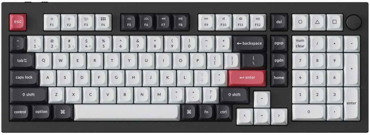 Keychron - Q5 HE Custom 96% Wireless Hall Effect Mechanical Switch Gaming Keyboard with Programmable QMK Launcher Software - Black