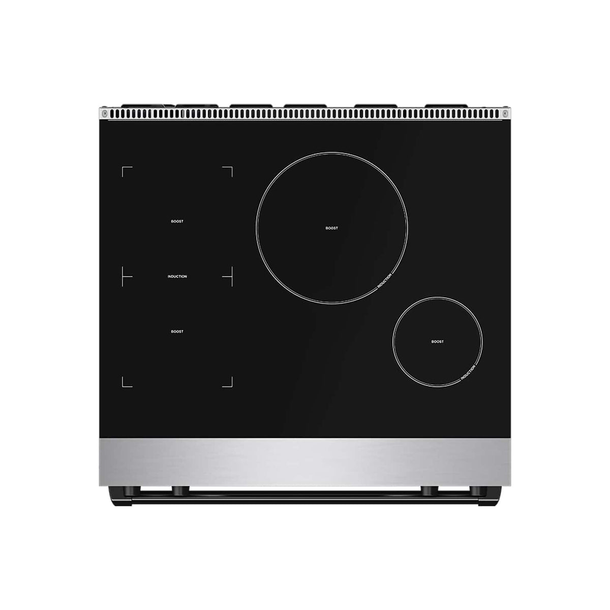 Gordon Ramsay Series by Thor Kitchen 4.8 Cu. Ft Freestanding Induction Range with Black Hardware - Stainless Steel