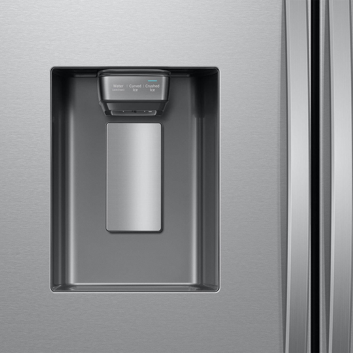 Samsung - 36 in. Wide Bespoke AI 31 cu. ft. Mega Capacity 3-Door French Door Refrigerator with External Water & Ice Dispenser - Stainless Steel