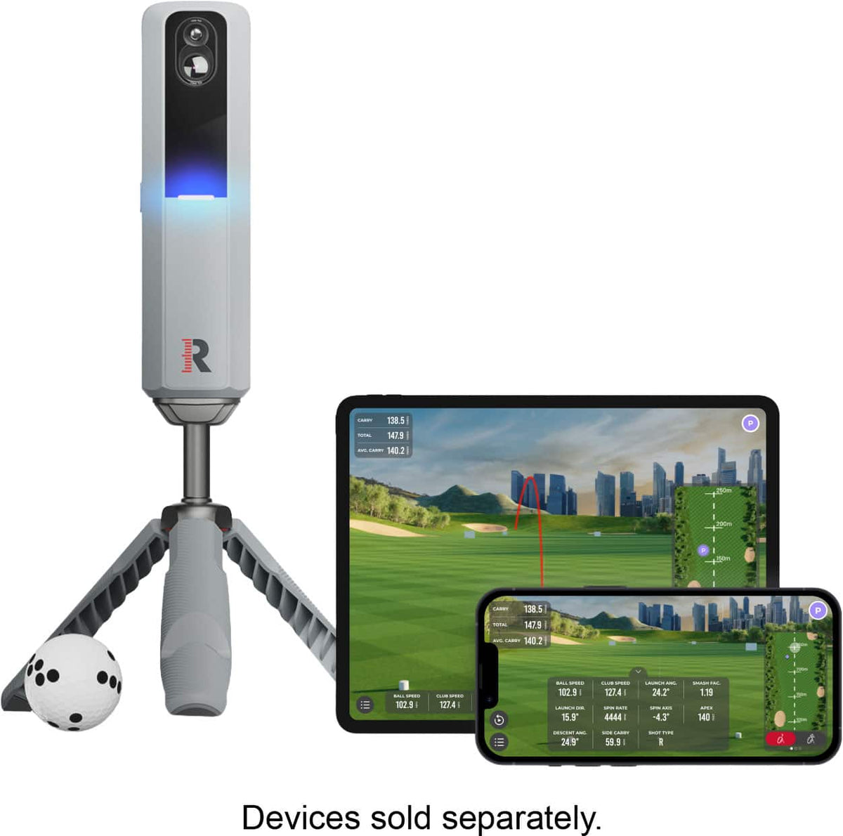 Rapsodo - MLM2PRO Golf Launch Monitor w/ Callaway Chrome Tour Golf Balls - Silver