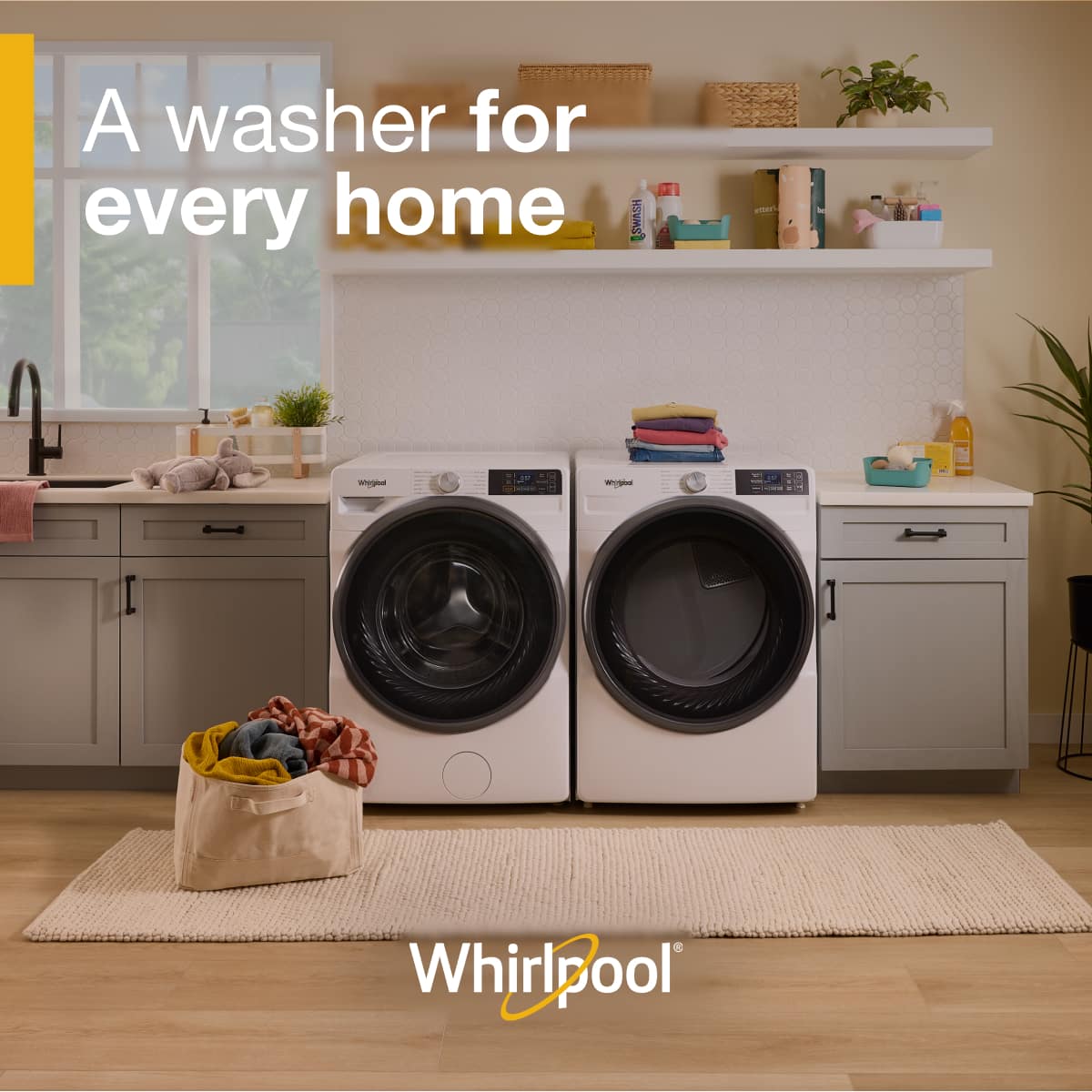 Whirlpool - 4.5 Cu. Ft. Smart Front Load ENERGY STAR® Washer with FreshFlow™ Vent System - Radiant Silver