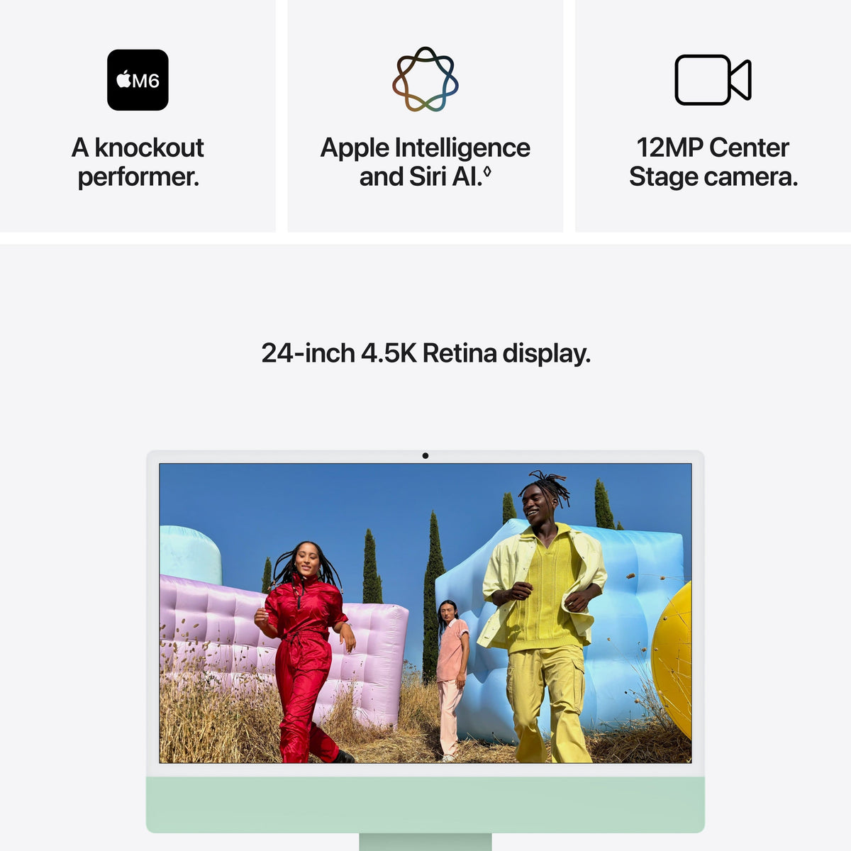 Apple - iMac 24-inch All-in-One - M6 chip - 12 Core CPU - 12 Core GPU - Standard Glass - 24GB Memory - 512GB SSD - Green