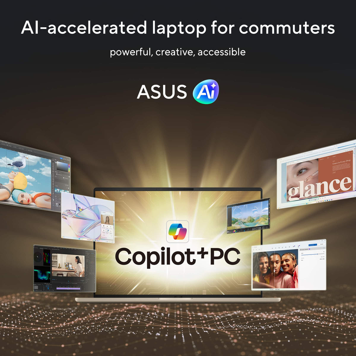 ASUS - Zenbook A16 16" 2K OLED Laptop - Snapdragon X X1 - 32GB RAM - 1TB SSD - Copilot+ PC - Zabriskie Beige